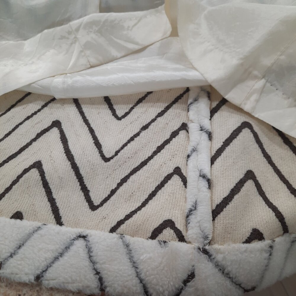 Vtg 70s vegan fur & suede double breasted jacket - Picture 11 of 13